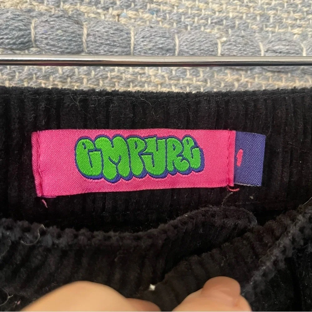 EMPYRE Tori 90s Black Corduroy Skate Pants Baggy Loose High Rise Y2K Women’s